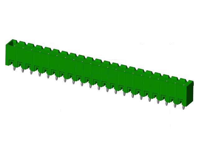 Connector: ontkoppelbare terminal strip; contact; mannelijk Connector: ontkoppelbare terminal strip; contact; mannelijk